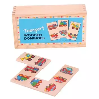 Домино, Транспорт, пазл, Bigjigs