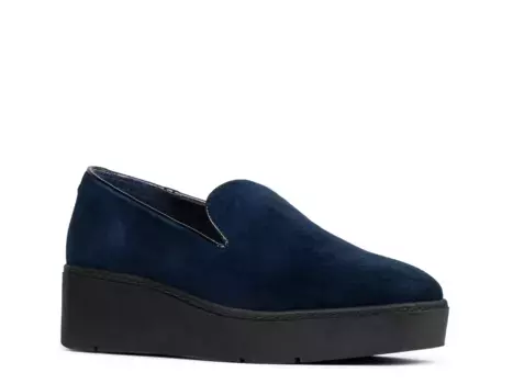 Donald J. Pliner Witty Wedge Slip-On, синяя замша