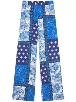 Donde Esteban брюки с принтом, синий