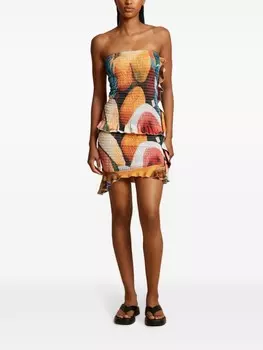 Donde Esteban Salpicon Топ со сборками, оранжевый