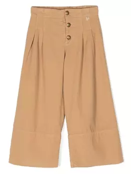 Dondup button-up wide-leg trousers, коричневый