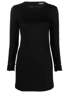 DONDUP декорированное платье мини с логотипом, черный