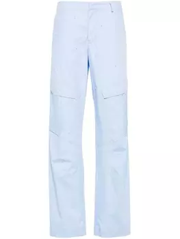 DONDUP декорированные брюки прямого кроя, синий