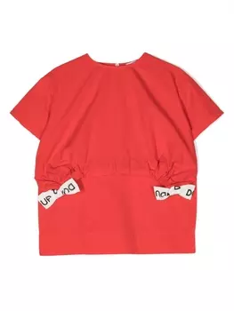 Dondup футболка с бантом, красный