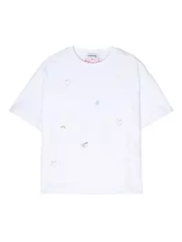 Dondup футболка с вышивкой, белый