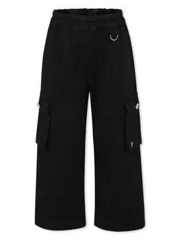 DONDUP KIDS брюки с карманами-карго, черный