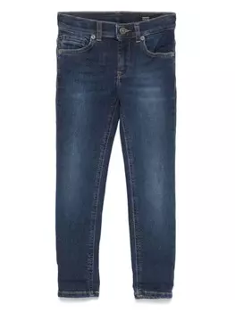 DONDUP KIDS джинсы с нашивкой-логотипом, синий