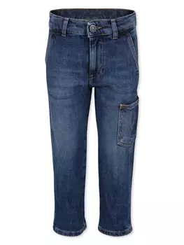 DONDUP KIDS джинсы с нашивкой-логотипом, синий