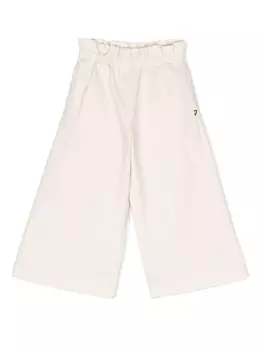 Dondup paperbag-waist wide-leg trousers, белый