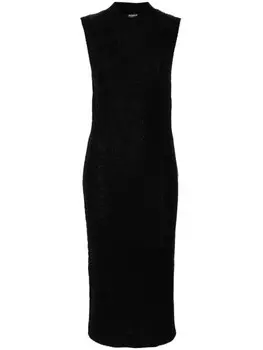 DONDUP платье миди с логотипом, черный
