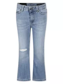 Dondup расклешенные джинсы с прорезями, синий