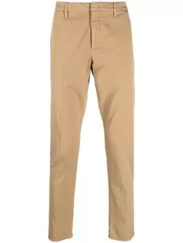 DONDUP straight-leg cropped trousers, коричневый