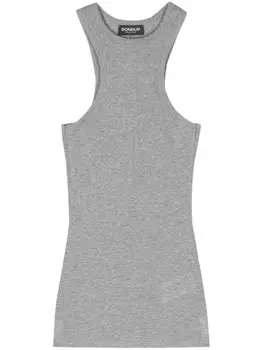 DONDUP топ из джерси в рубчик, серый