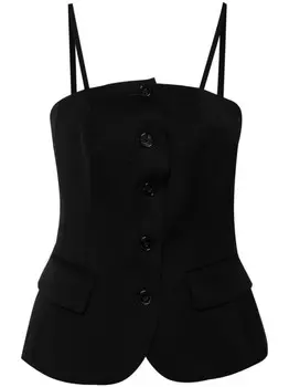 DONDUP топ на пуговицах, черный