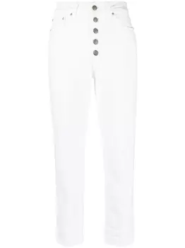 DONDUP укороченные джинсы с завышенной талией, белый