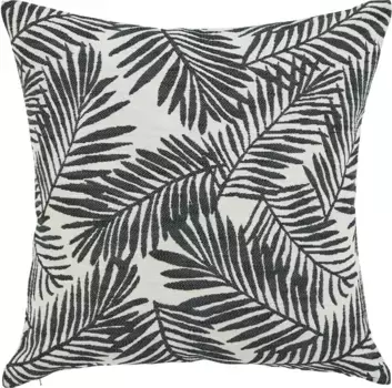 Done. чехол на подушку "Black Palm", (1 шт.), чехол на подушку жаккардовый тканый спереди с мотивом листьев 45х45 см, черный
