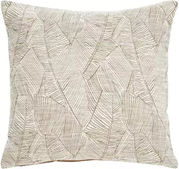 Done. Чехол на подушку "Leaf Lines", (1 шт.), лицевая сторона чехла жаккардовая тканая 45х45 см, серо-коричневый
