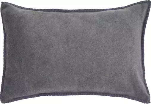 Done. декоративная подушка "Cozy", однотонная, застегивается на конверт, чехол без наполнителя, 1 шт 45х45 см, цвет anthrazit/lila + unifarben