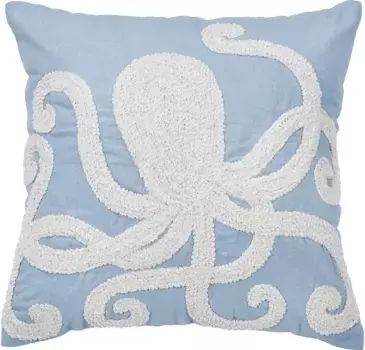 Done. декоративная подушка "CUSHION SEALIFE OCTOPUS" 45х45 см, синий/белый