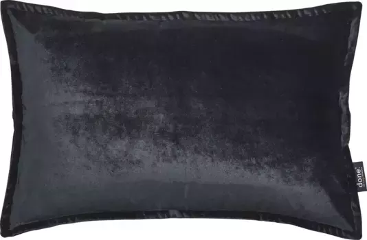 Done. декоративная подушка "Glam", однотонная, молния, чехол без наполнителя, 1 шт 65х65 см, черный