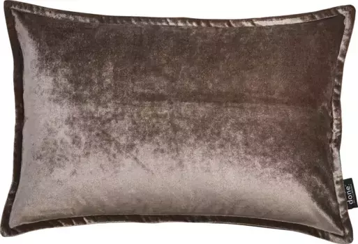 Done. декоративная подушка "Glam", однотонная, молния, чехол без наполнителя, 1 шт 40х60 см, серо-коричневый