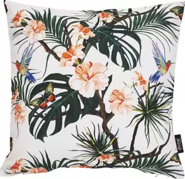 Done. декоративная подушка "Колибри с принтом Панама", чехол на подушку с принтом с обеих сторон без наполнителя, 1 шт 65х65 см, цвет bunt + bedruckt