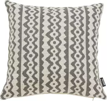 Done. декоративная подушка "Лидия", чехол на подушку из жаккардовой ткани без наполнителя с льняным наполнением, 1 шт 40х60 см, цвет anthrazit + Jaquard-Struktur