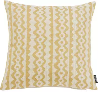 Done. декоративная подушка "Лидия", чехол на подушку из жаккардовой ткани без наполнителя с льняным наполнением, 1 шт 45х45 см, цвет goldfarben + Jaquard-Struktur