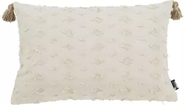 Done. декоративная подушка "Луиза", однотонная, на молнии, чехол без наполнителя, 1 шт 45х45 см, бежевый