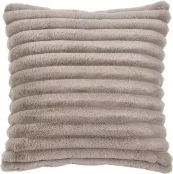 Done. декоративная подушка "Полар", чехол на подушку из светлой фланели 50х50 см, серо-коричневый