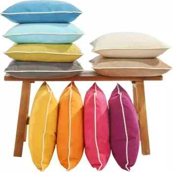 Done. декоративная подушка "Радость", одноцветная, молния, чехол без наполнителя, 1 шт 40х60 см, серый