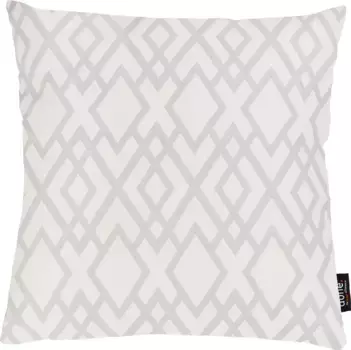 Done. декоративная подушка "Windsor Diamond", чехол на подушку из жаккардовой ткани без наполнения на молнии, 1 шт 45х45 см, цвет silberfarben/wei + Jaquard-Struktur