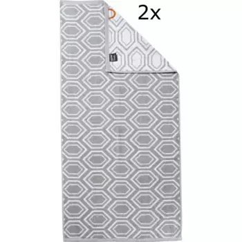 Done. комплект полотенец «Daily Shapes Ethno», (комплект, 2 шт., 2 полотенца (50х100 см), современный рисунок, доступны в различных вариантах комплекта, цвет silbergrau/wei