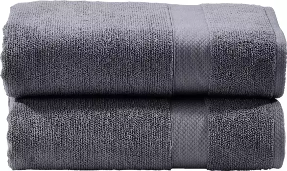 Done. комплект полотенец "Делюкс", (комплект, 2 шт., 2 полотенца (50х100 см), гостиничного качества, из качественной крученой махры) (2 шт.), цвет anthrazit