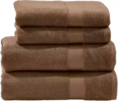 Done. набор полотенец "Делюкс", (комплект, 4 шт., 2 полотенца для рук (50х100 см) - 2 полотенца для душа (70х140 см), гостиничного качества из высококачественной крученой махры (4 шт.), цвет Cognac