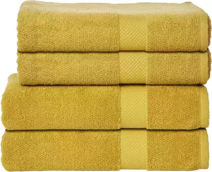 Done. набор полотенец "Делюкс", (комплект, 4 шт., 2 полотенца для рук (50х100 см) - 2 полотенца для душа (70х140 см), гостиничного качества из высококачественной крученой махры (4 шт.), цвет goldfarben