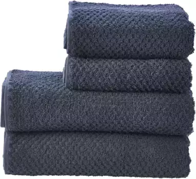 Done. Набор полотенец "Соты Прованса", (набор, 4 шт., 2 полотенца для рук (50х100 см) - 2 полотенца для душа (70х140 см), в сотовом стиле, с бахромой (4 шт.), цвет anthrazit