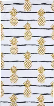 Done. Пляжное полотенце "Ананас", (1 шт.), с мотивом ананаса, вшитым карманом на молнии для ценных вещей 90х180 см (1 шт.), цвет bunt