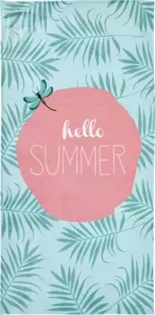 Done. пляжное полотенце "Hello Summer", (1 шт.), с рисунком, с карманом на молнии для ценных вещей 90х180 см (1 шт.), цвет bunt