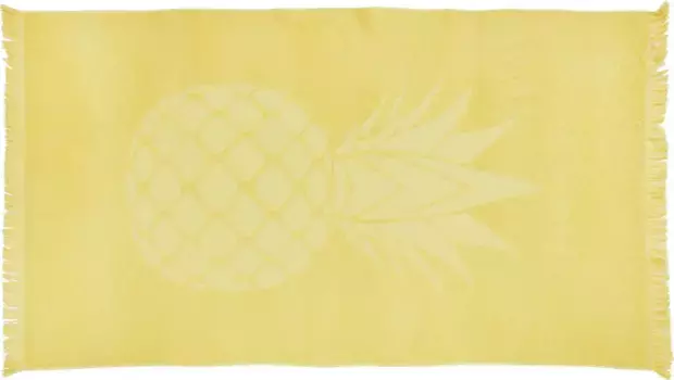 Done. Полотенца для хамама "Ананас", (1 шт.), внутри впитывающая махровая ткань, идеально подходит для сауны или пляжного полотенца 90х160 см (1 шт.), цвет lemon