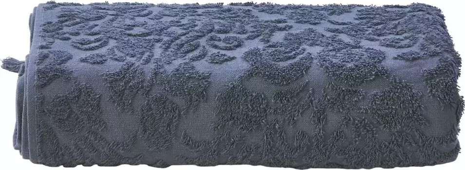 Done. полотенце для душа "Прованс Орнамент", (1 шт.), однотонное, орнамент, с бахромой 70х140 см (1 шт.), цвет anthrazit