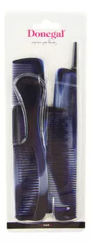 Donegal Набор расчесок темно-синего цвета, 6 шт