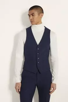 Donegal синий костюмный жилет прилегающего кроя MOSS, синий