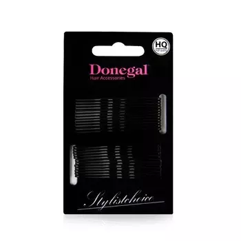 Donegal, Заколки для волос, черные, 24 шт