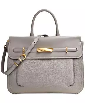 Donna Karan Кожаная сумка-портфель Oceanside с верхней ручкой Donna Karan New York, серый
