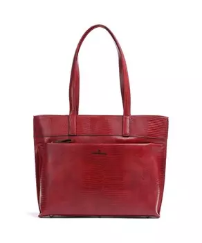 Donna rfid-шоппер 15 дюймов из тисненой воловьей кожи Castelijn & Beerens, красный