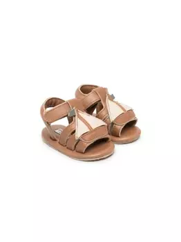 Donsje сандалии с нашивкой, коричневый