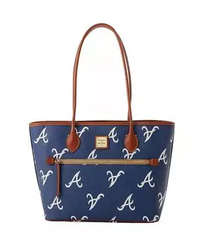 Dooney Bourke Atlanta Braves Спортивная сумка-тоут с монограммой Dooney & Bourke, белый