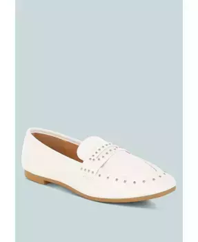 Дорлина Лоферы из искусственной кожи с шипами London Rag, белый