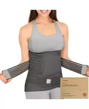 Дородовый и послеродовый бандаж 3 в 1 Maternity Revive, для восстановления после родов, корсет для талии и утягивающее белье KeaBabies, коричневый/бежевый